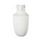 15.75" White Ceramic Sleek Amphora Vase with Scroll Handles
